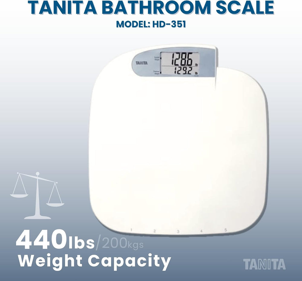 Tanita HD-351 Japan Technology Digital Bathroom Weight Scale- 440 lbs Capacit...