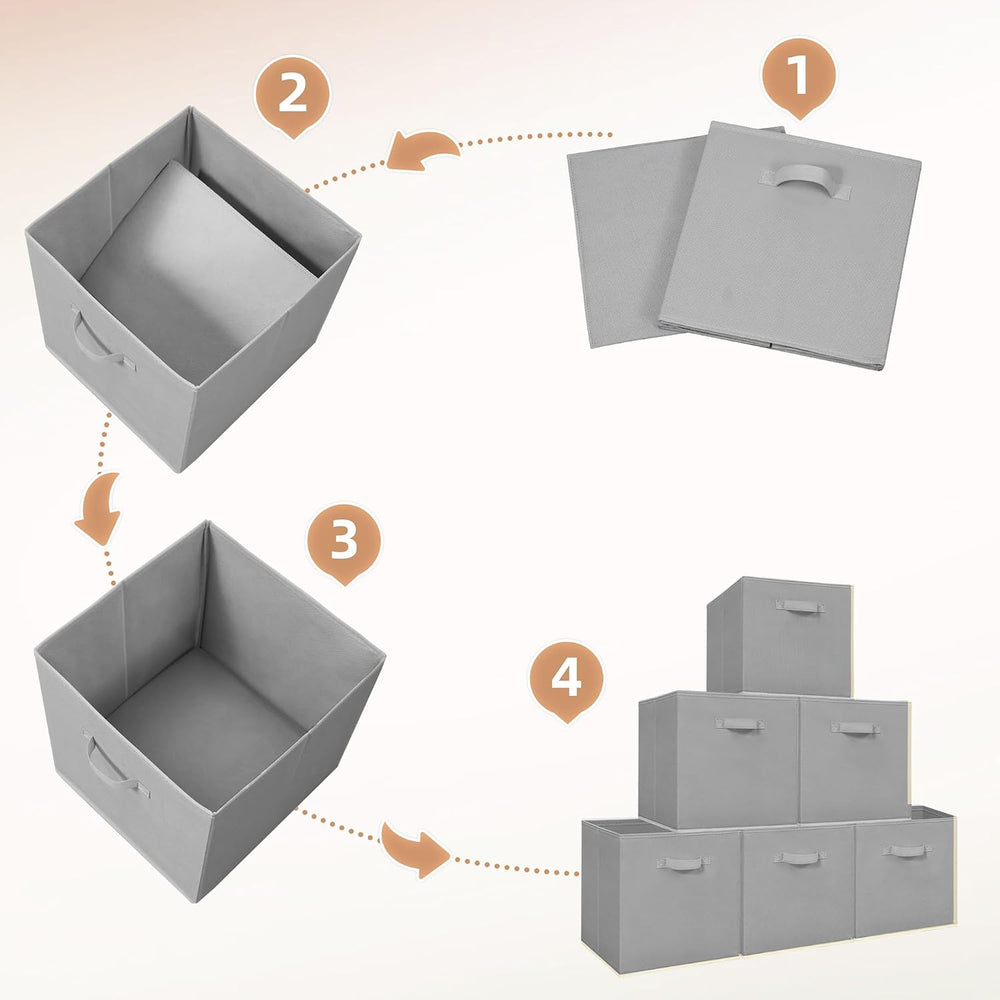 STORAGE MANIAC Storage Cubes, 13 Inch 10 Pack Collapsible Fabric Shelf Bins