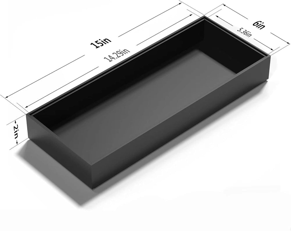 Toilet Tank Tray for Modern Black Bathroom Decor Set of 2 Toilet Tank Topper ...