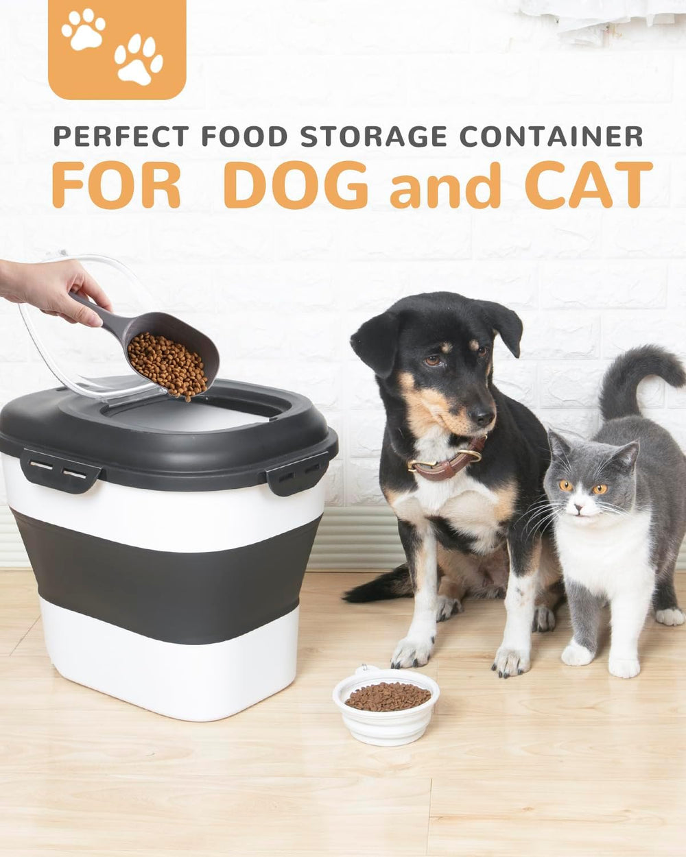 30-35 Lbs Dog Food Storage Container Collapsible Dog Food Container