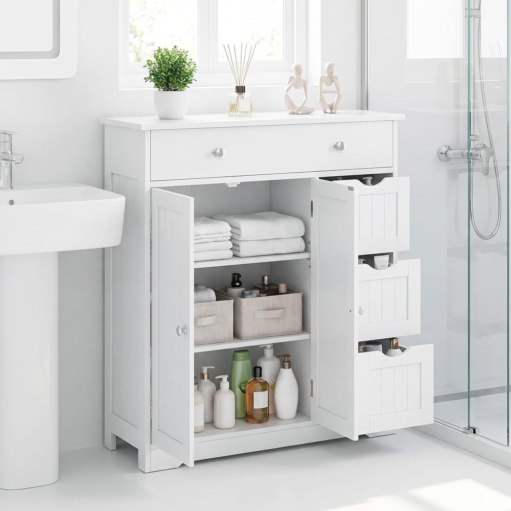 Bathroom Floor Cabinet with Concealed Storage