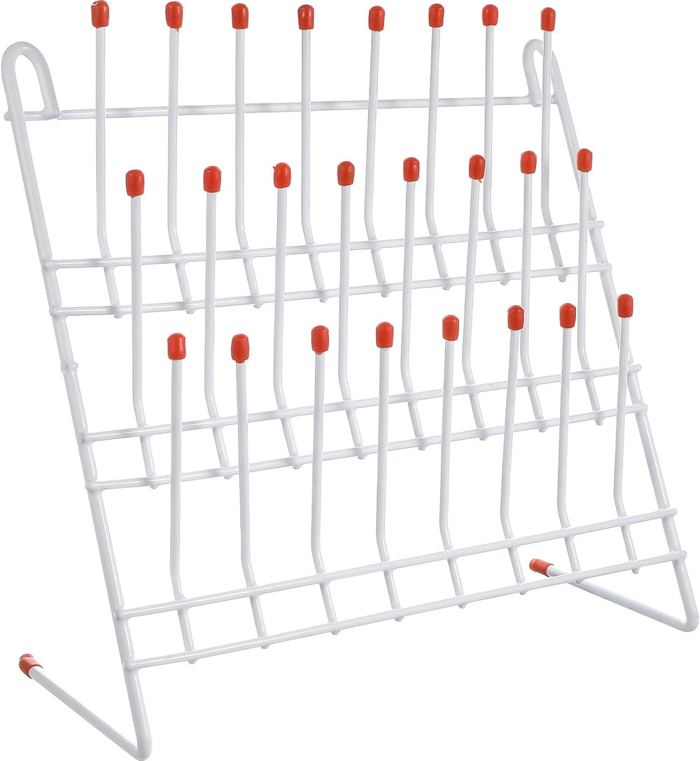 Laboratory Beaker Drying Rack 24-Position Test Tube Draining Holder 11.81X11....