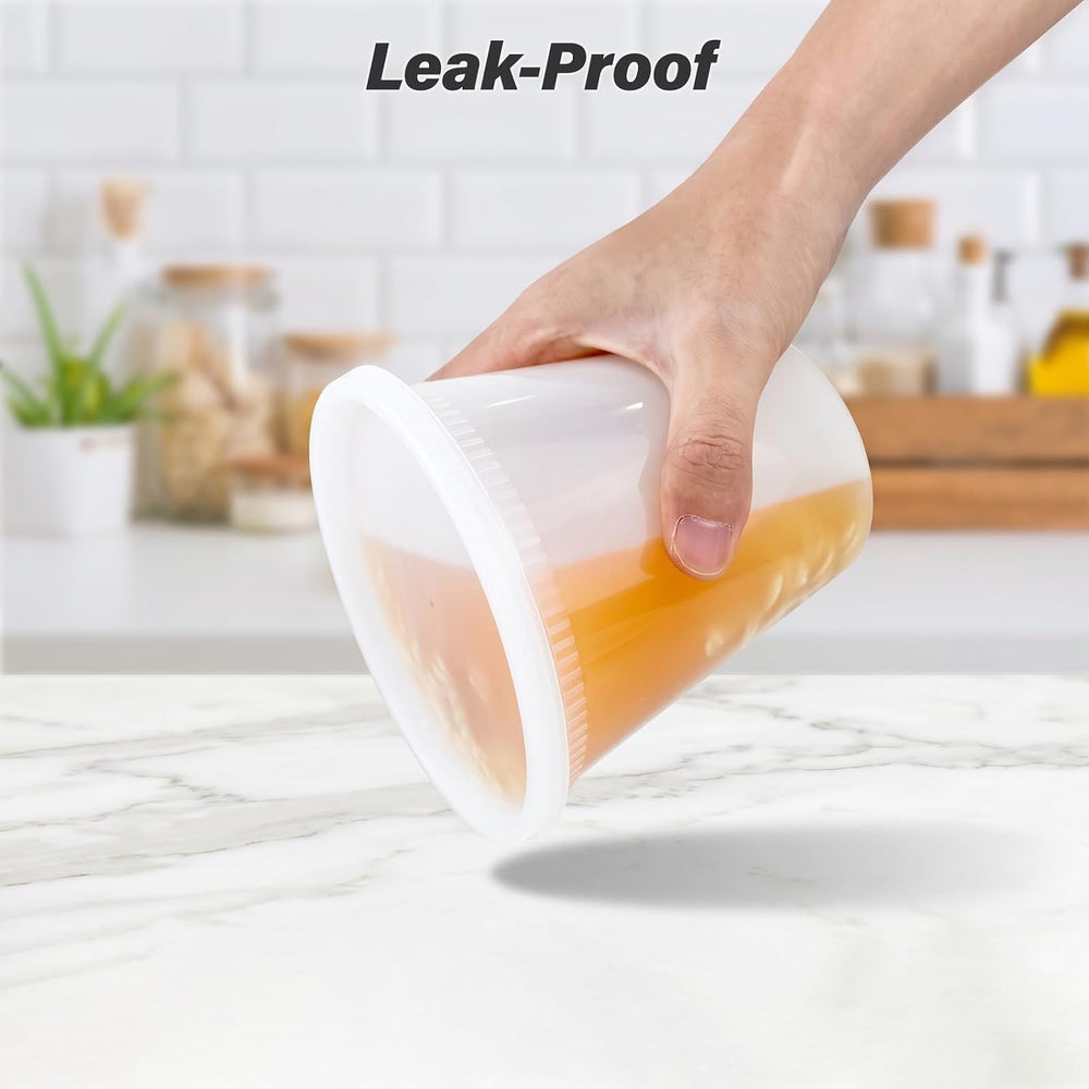 Dealusy 60 Set Deli Containers with Lids, 32/16/8 oz X 20 Set Each