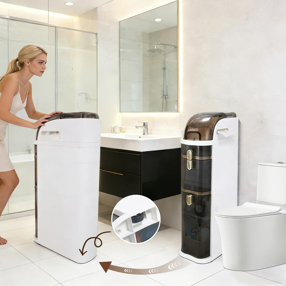 Narrow Gap Cabinet, Large Capacity, Waterproof, No Assembly