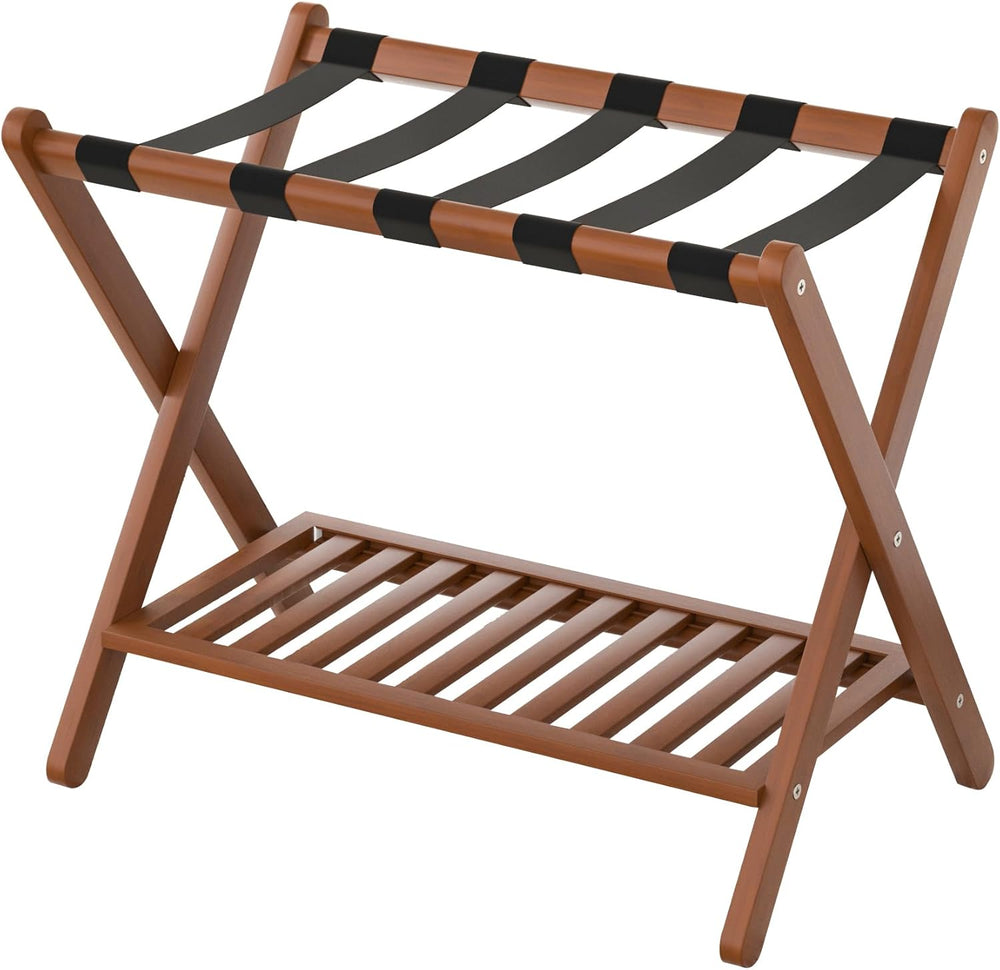 Luggage Racks Suitcase Stand Foldable With Storage Shelf For Guest Room Hotel...