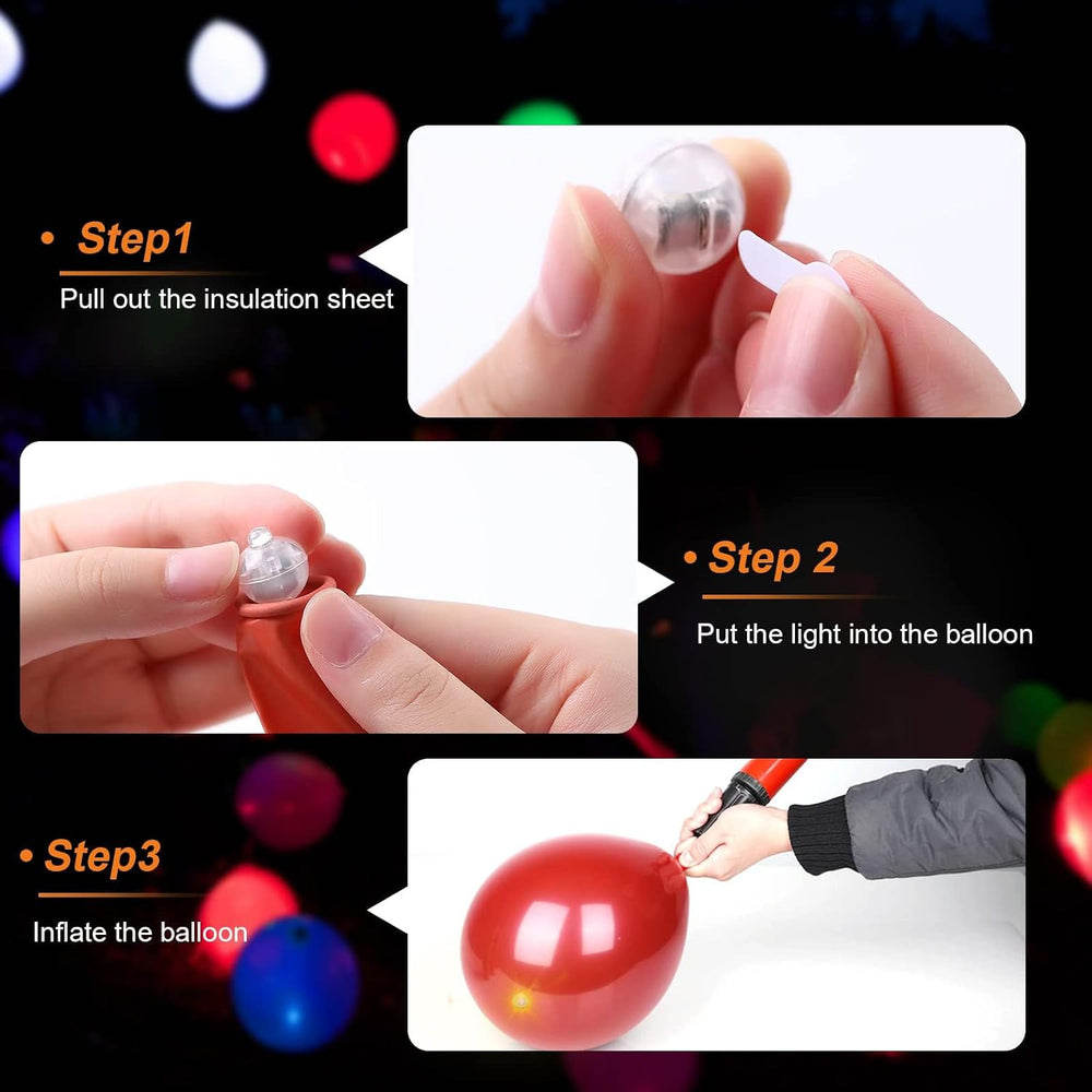 200pcs Warm White Balloon Lights, Round LED Mini Lights for Paper Lantern Bal...