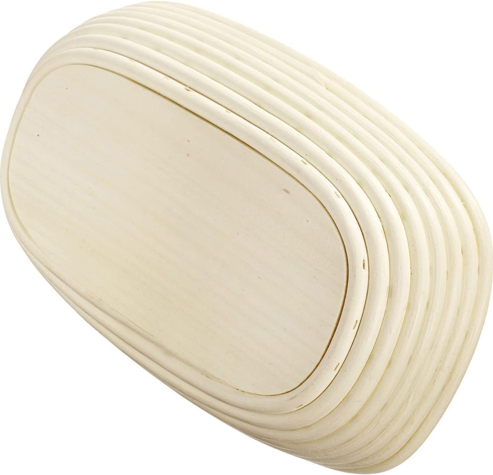 Westmark Proofing Basket Set, Oval Proofing Basket + Cover, with Ears, Wicker...