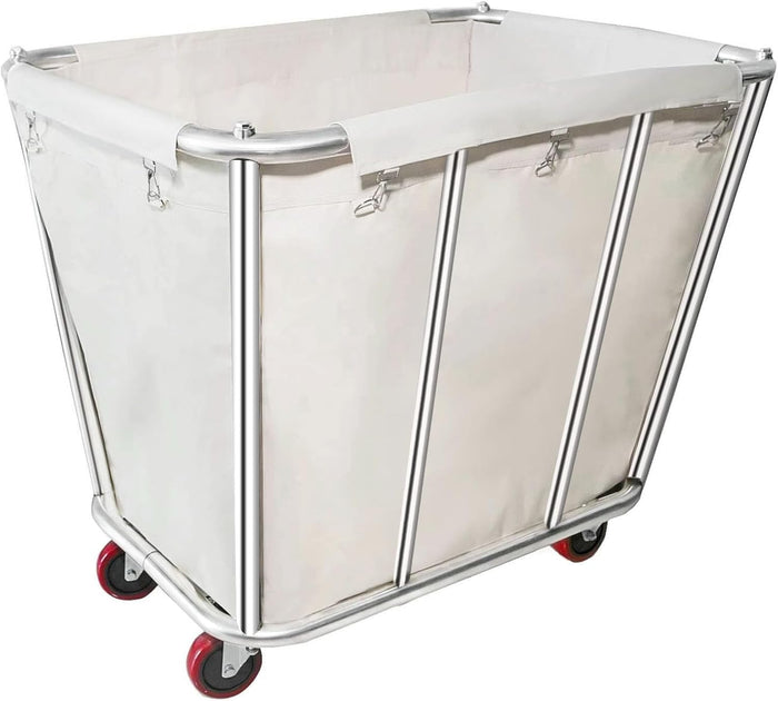350L Laundry Cart with Wheels,Rolling Commercial Large Laundry Basket