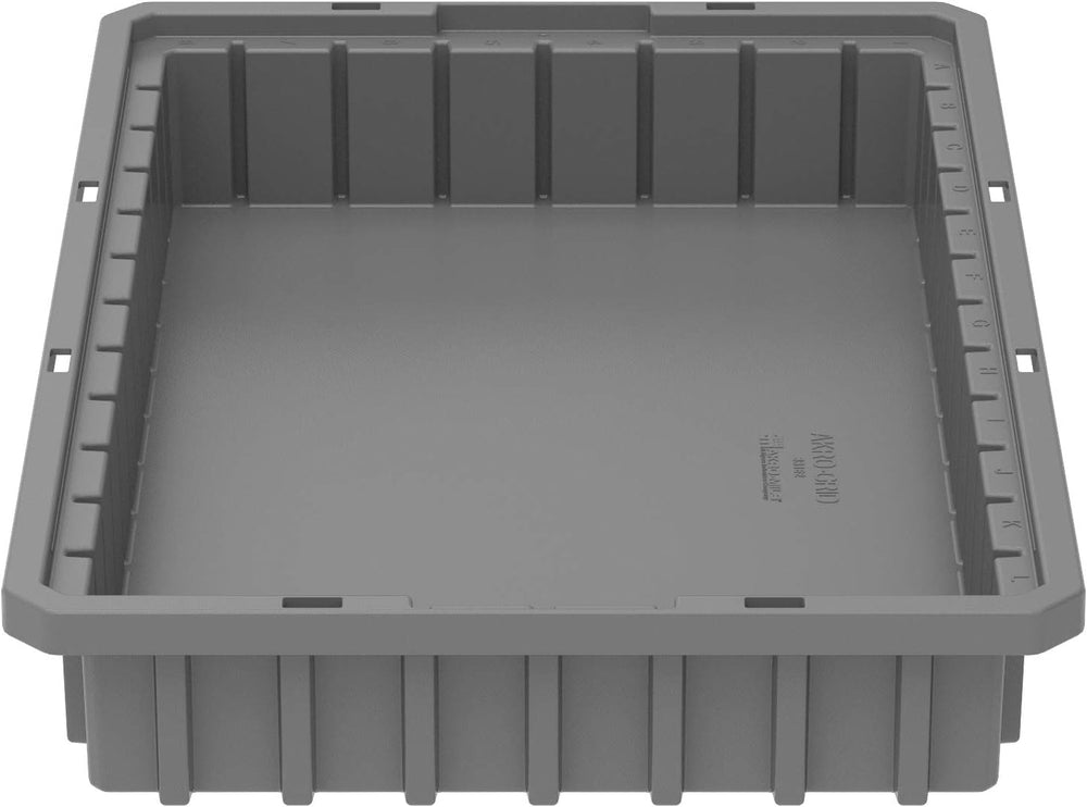 Akro-Mils 33162GREY Akro-Grid Dividable Box (12 Pack), Gray