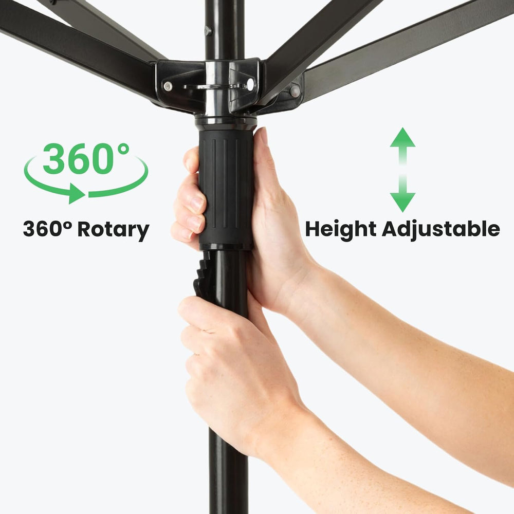 Outdoor Umbrella Drying Rack, 4-Aluminum Arms Folding Rotary Dryer with 12 Li...