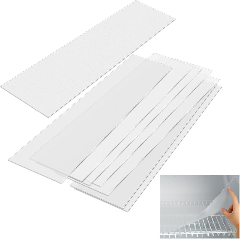Barydat 8Pcs Wire Shelf Liner Non Adhesive Plastic, 12 x 48 Inch, Clear