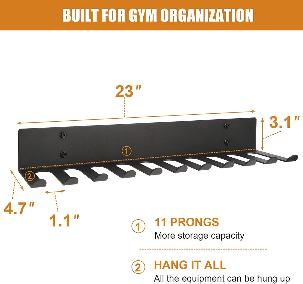 Multi-Purpose Storage Rack Resistance Bands Hook Gym Storage Rack Fitness Ban...