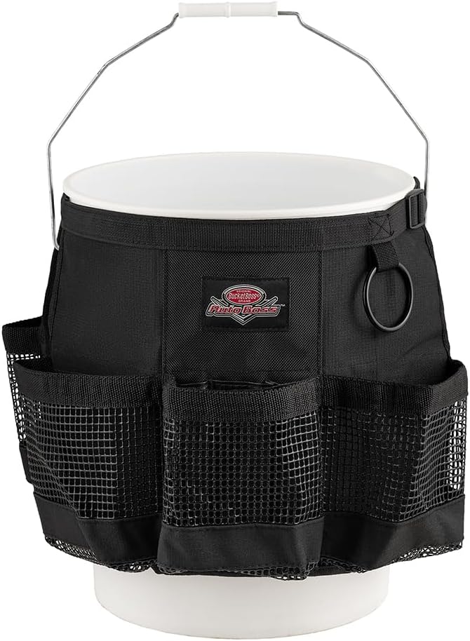 Bucket Boss 5 Gallon Bucket Car Wash Organizer with Seat Small Parts Storage ...