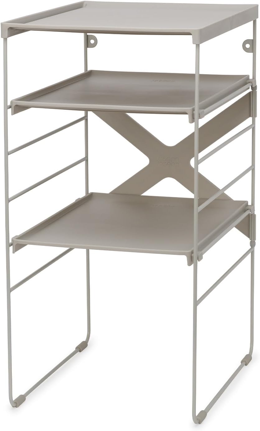 Joseph Joseph Level Adjustable Tier Shoe Rack Organizer, Durable Shelves and ...