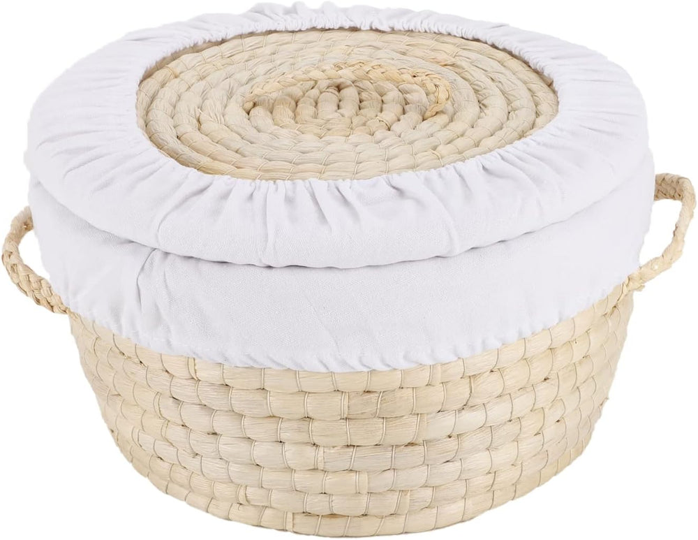 YAHUAN Round Bread Basket Serving Woven Bread Baskets Wicker Baskets Sourdoug...