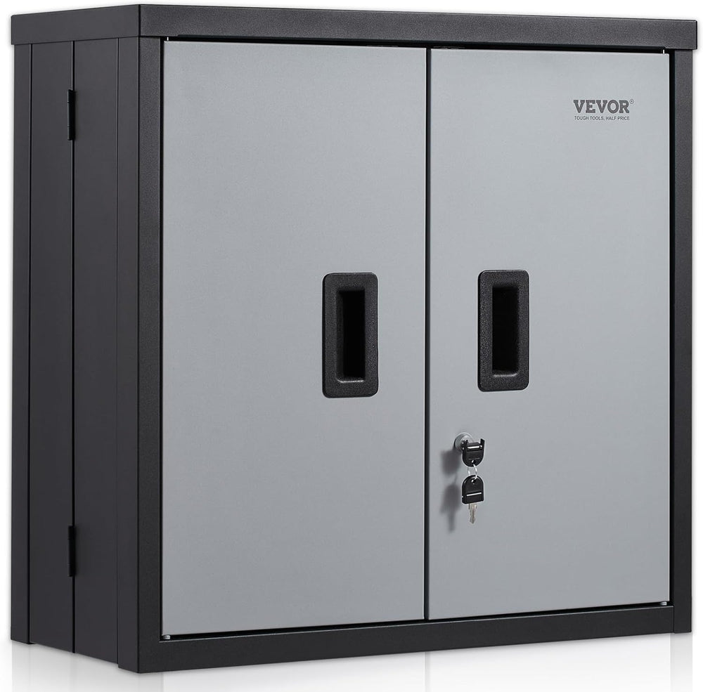 VEVOR Foldable Wall Cabinet, Metal Garage Locker Mounted 26" Small Tool ...