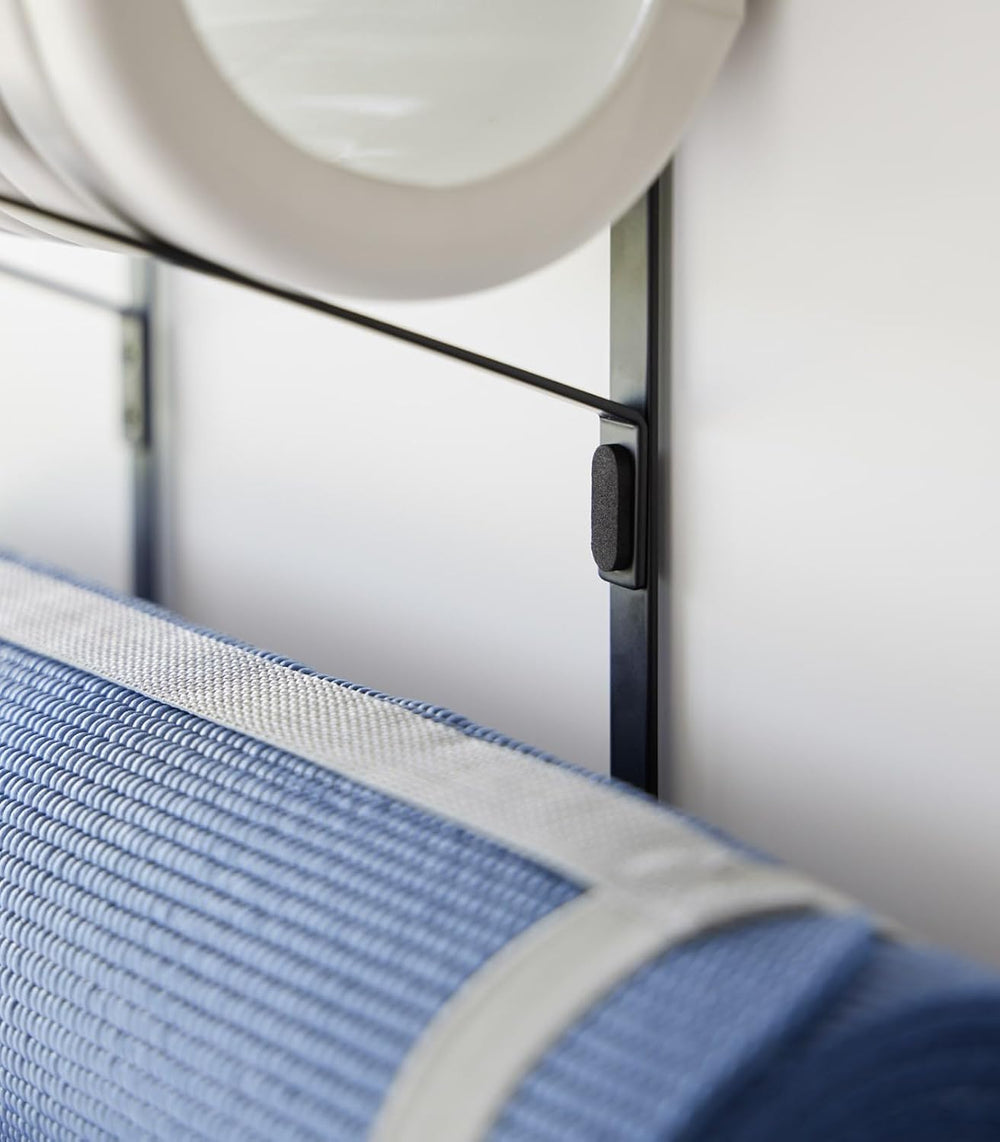 YAMAZAKI Home Tower Over-The-Door Yoga Mat Storage Hanger - 3-Tier Organizer ...