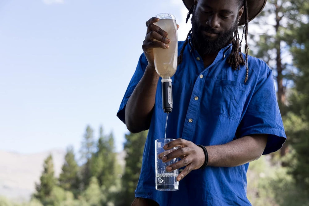 LifeStraw Peak Series Water Filter - 1L, Dark Mountain Gray, Protects Against...