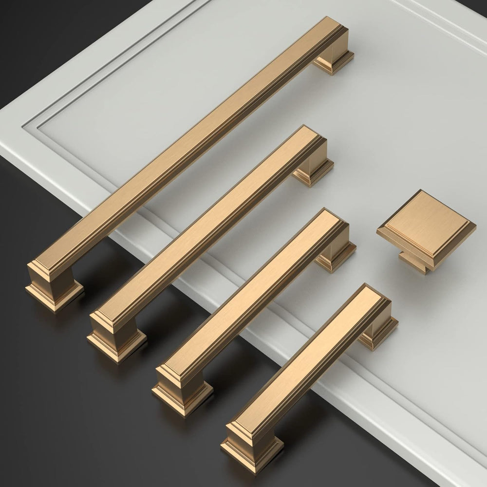 Asidrama 10 Pack 5 inch Champagne Bronze Kitchen Cabinet Handles