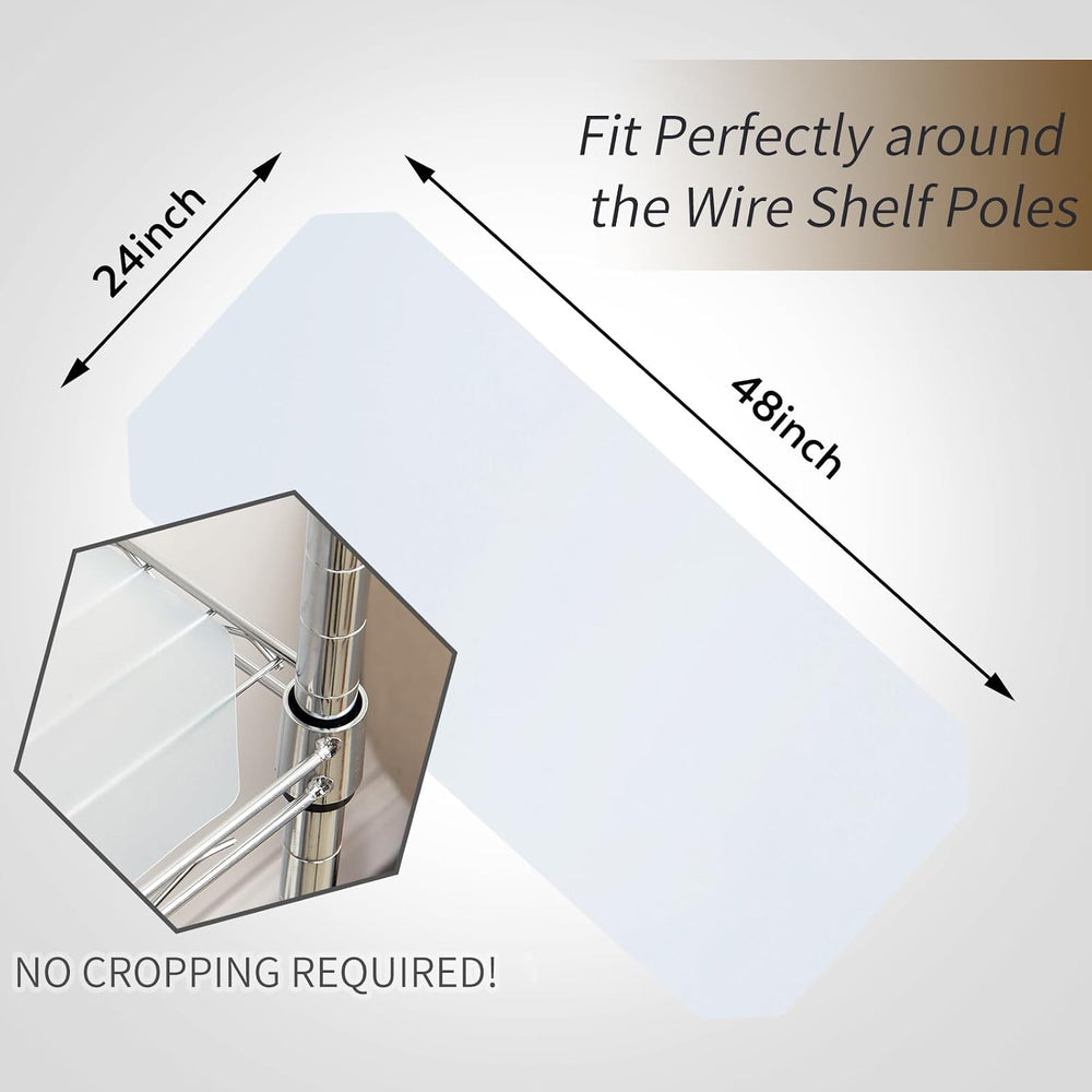 Poofzy Wire Shelf Liner 24" x 48", Set of 4 Clear