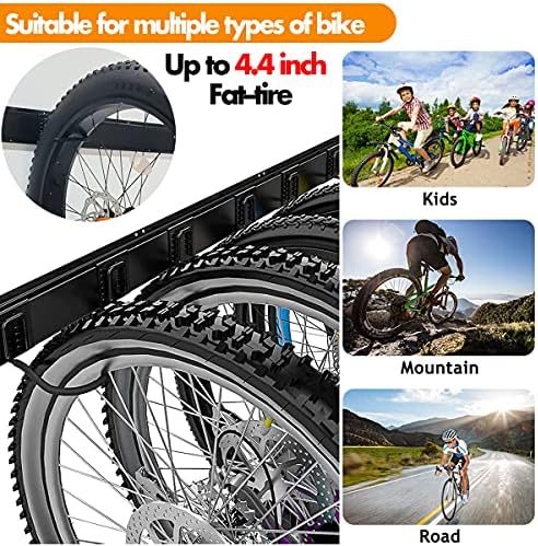 TORACK Bike Storage Rack, 6 Bike Rack Wall Mount Home and Garage Organizer