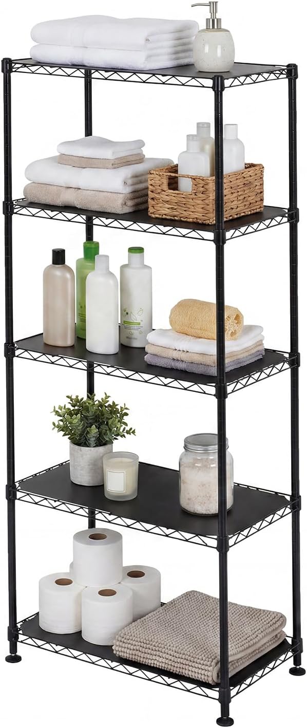 SafeRacks NSF 5-Tier Heavy Duty Steel Wire Shelves (24"x14"x60")