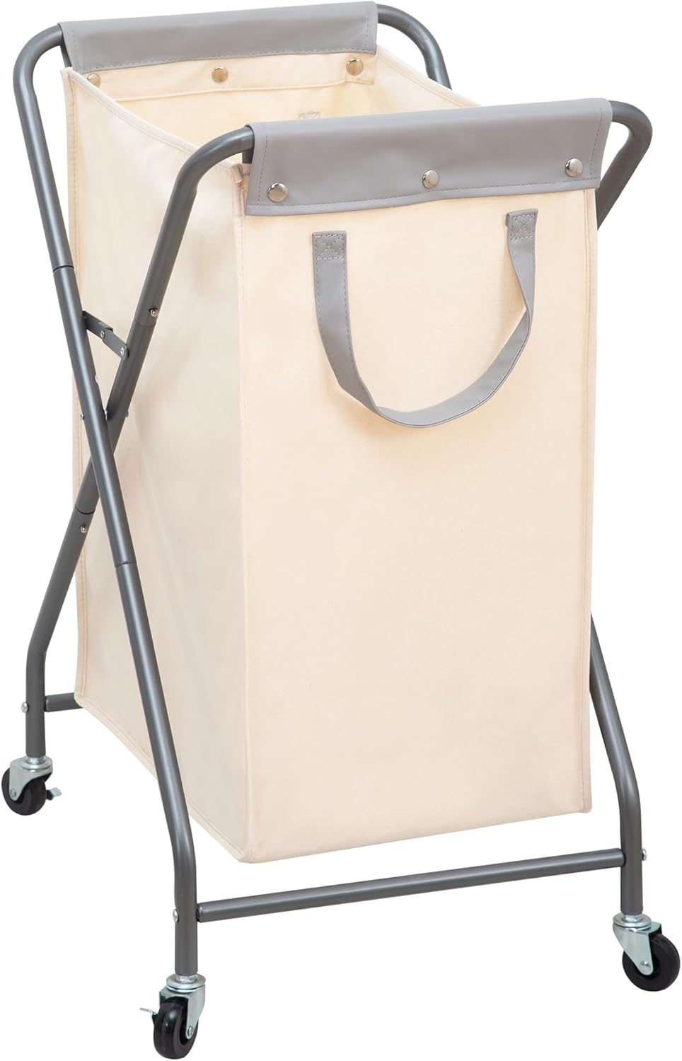 STORAGE MANIAC Collapsible Laundry Hamper with Wheels, Rolling Laundry Basket...