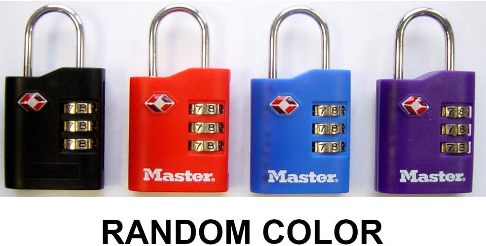 Master Lock Pack of 2 Combination Travel Padlocks TSA Certified, Red, Combina...