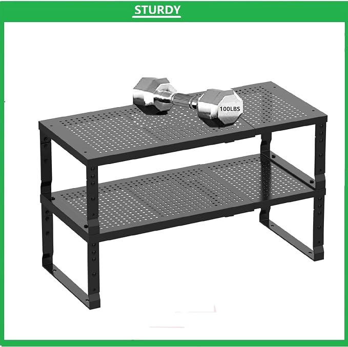 Metal Stackable Expandable Storage Shelf