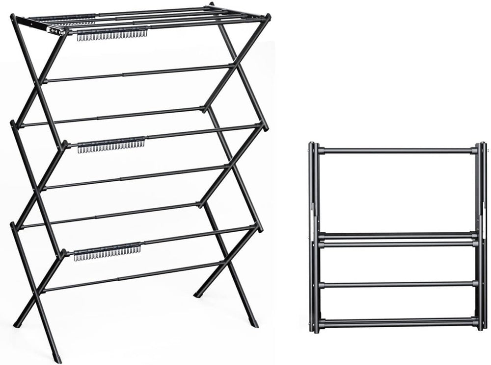 3 Tier Clothes Drying Rack, Foldable Drying Rack Clothing,Indoor & Outdoo...