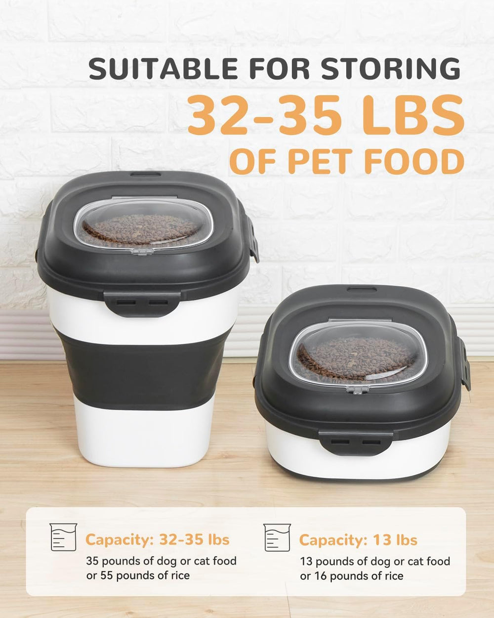30-35 Lbs Dog Food Storage Container Collapsible Dog Food Container