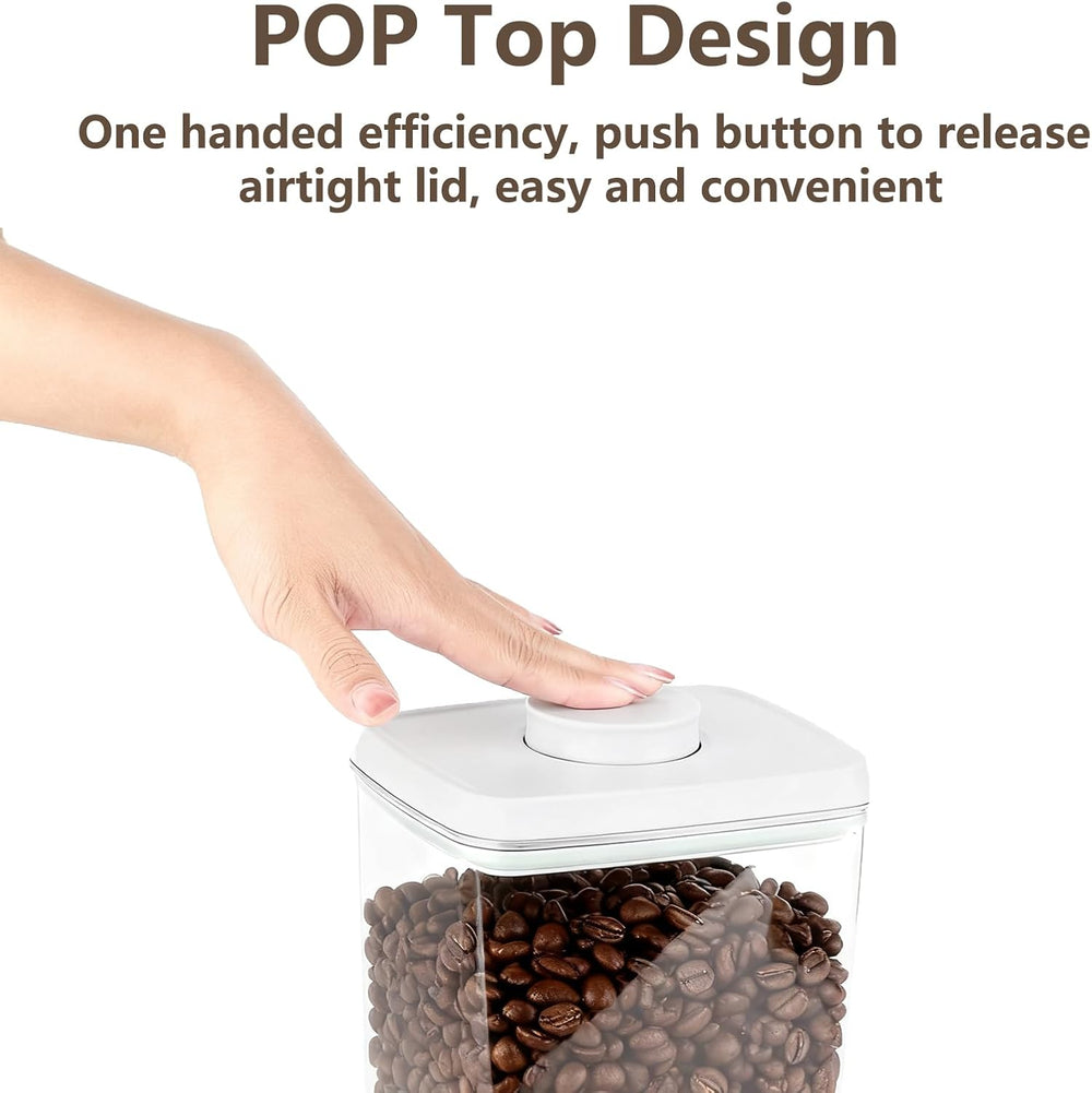 Pop Food Storage Containers Set Airtight Food Storage Containers with Pop Lid...