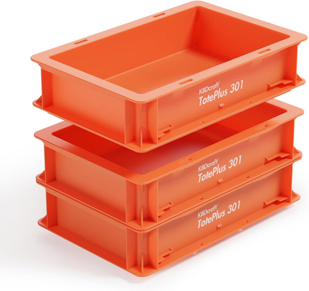 Stackable Storage Bin - Heavy-Duty Plastic Organizer Box and Tray with Straig...
