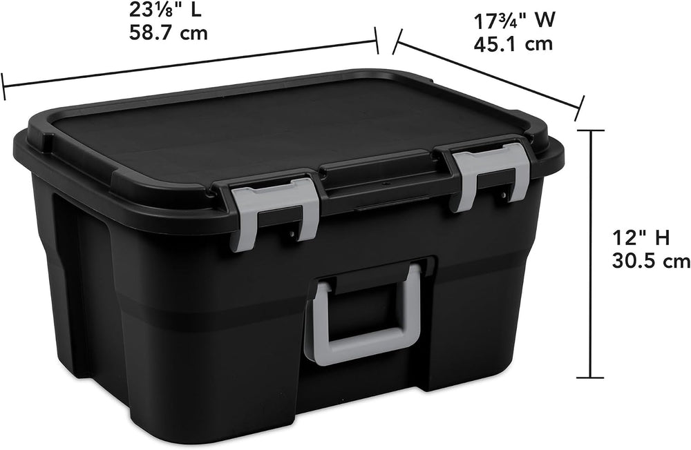 Sterilite 8 Pack Footlocker, 14 Gallon Plastic Storage Container with Latchin...