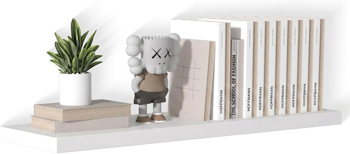 40 Inch Floating Shelf 1 Pack Large Floating Shelves for Wall No Drilling Accessories Included Deep Wall Shelves for Living Room Kitchen Farmhouse 40" W x 12" D x 1.2" White
