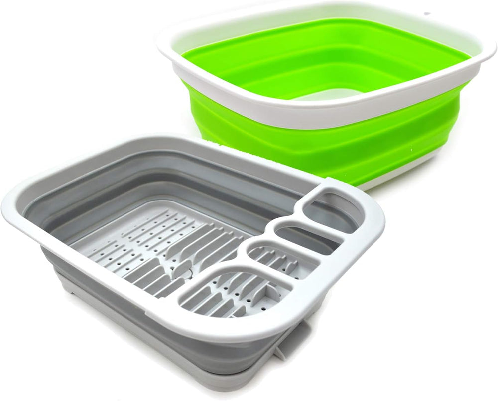 SAMMART 2pcs Kitchen & Outdoor Set : Collapsible Dish Drainer & 7.7L ...