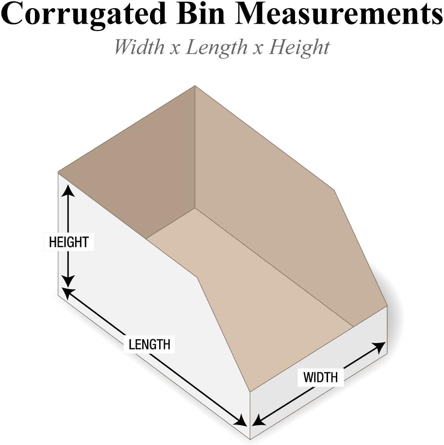 Partners Brand PBINMT424 Open Top Bin Boxes, 4" x 24" x 4 1/2"...