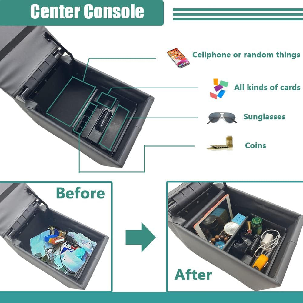 Universal Truck Seat/Bench Contractor Center Console Business Organizer and S...