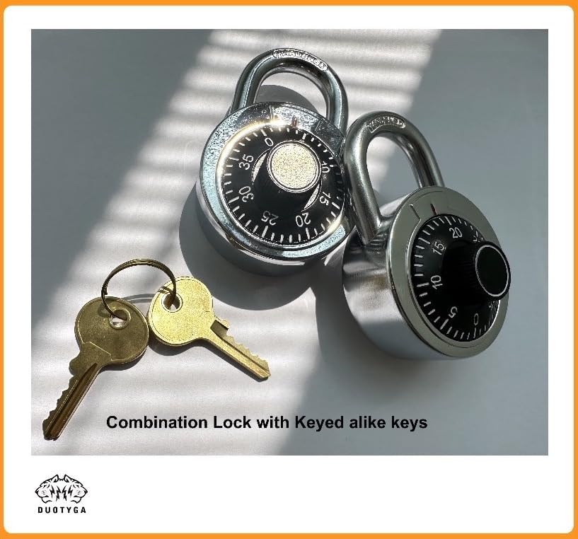 Combination Padlock with Key, 30 Pack 12 Keyed Alike Matching Key