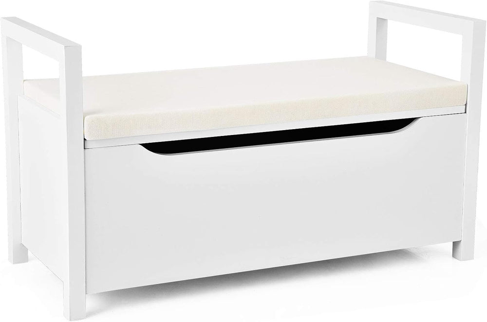 Giantex Shoe Storage Bench with Cushion, Entryway Storage Benches, End of Bed...