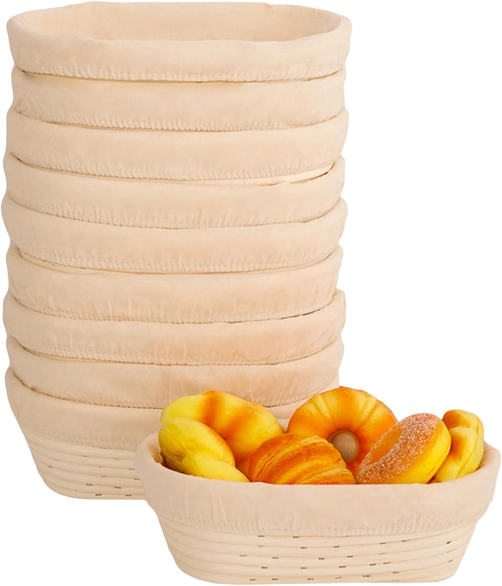 Nisorpa 10 Set Oval Banneton Bread Proofing Basket,10 Inch