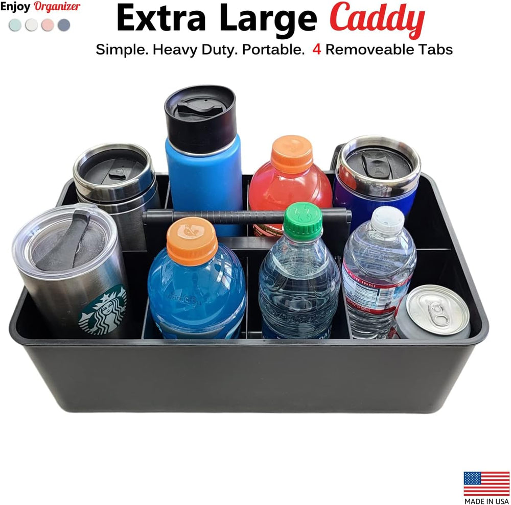 Enjoy Organizer- Commercial Large Portable Caddy Stackable Carry Caddy, Black...