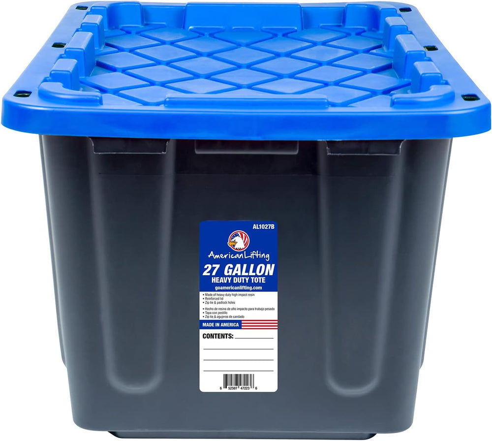 American Lifting 27-Gallon Storage Containers - Tough with Lids Durable Stack...