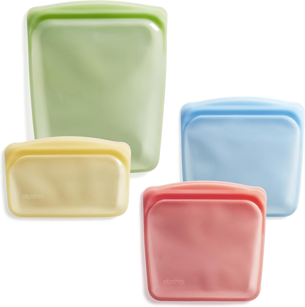Stasher Premium Silicone Reusable Food Storage Bags, Lunch Bag, Travel