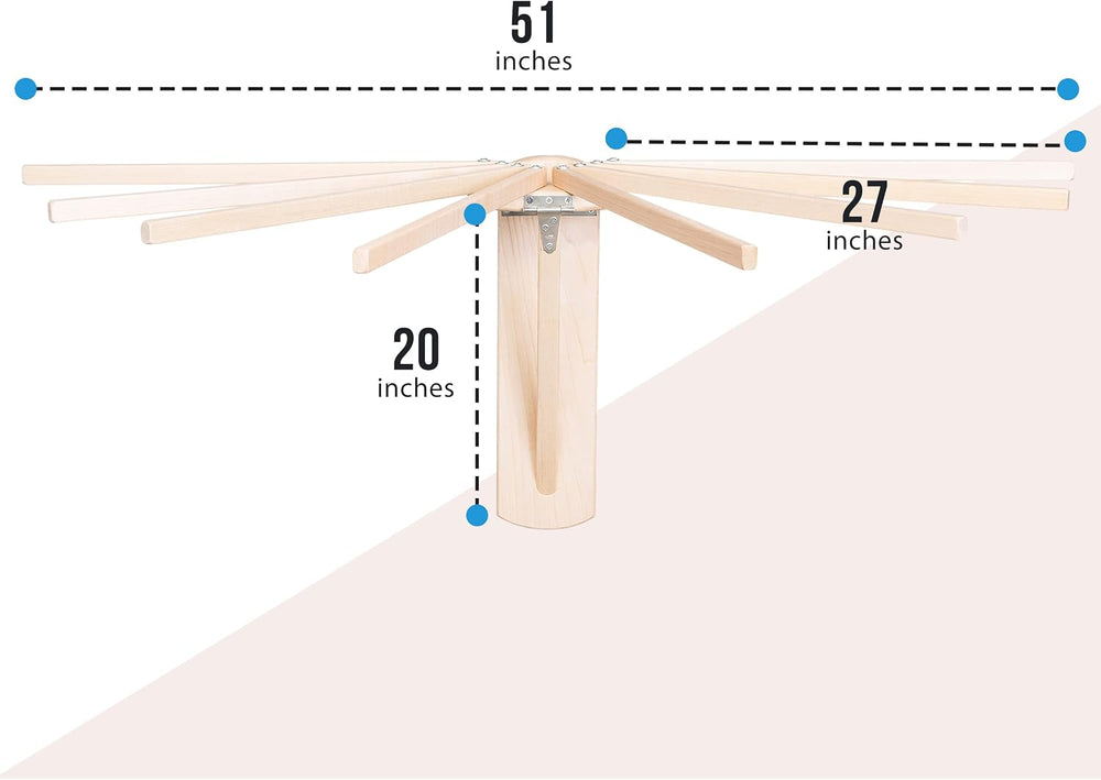 Pennsylvania Woodworks Wall Mounted Clothes Drying Rack - Heavy Duty, Collaps...
