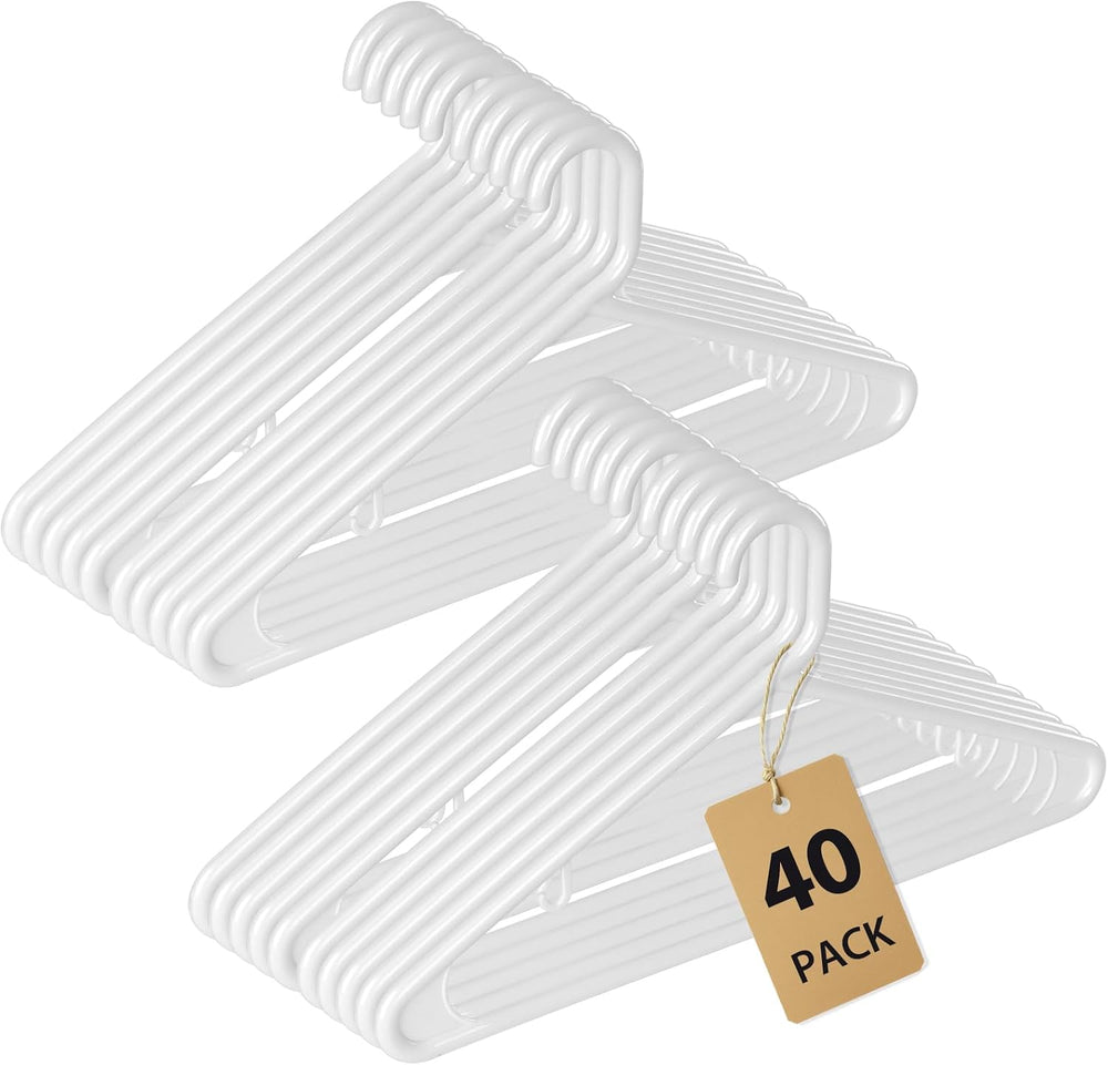 Heavy Duty Plastic Hangers – Super Thick & Reinforced with 20lb Capacity ...