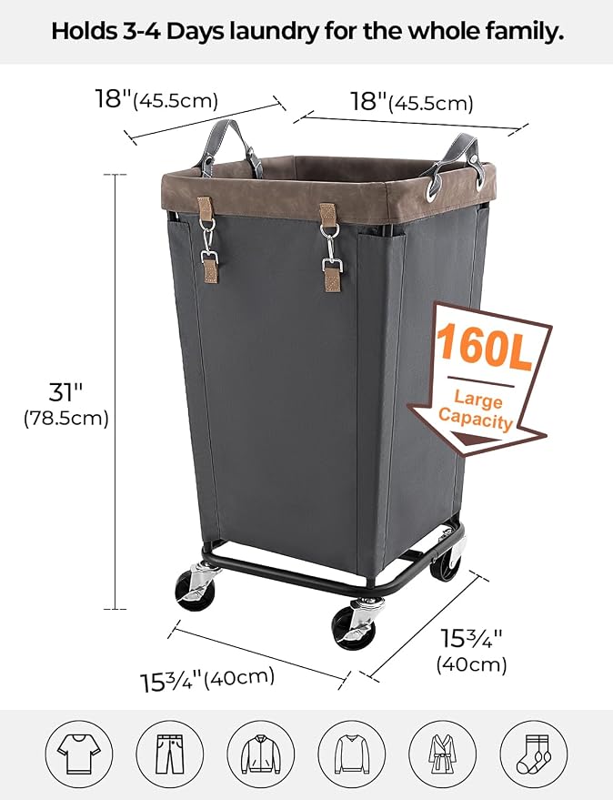 StorageWorks 160L Laundry Basket