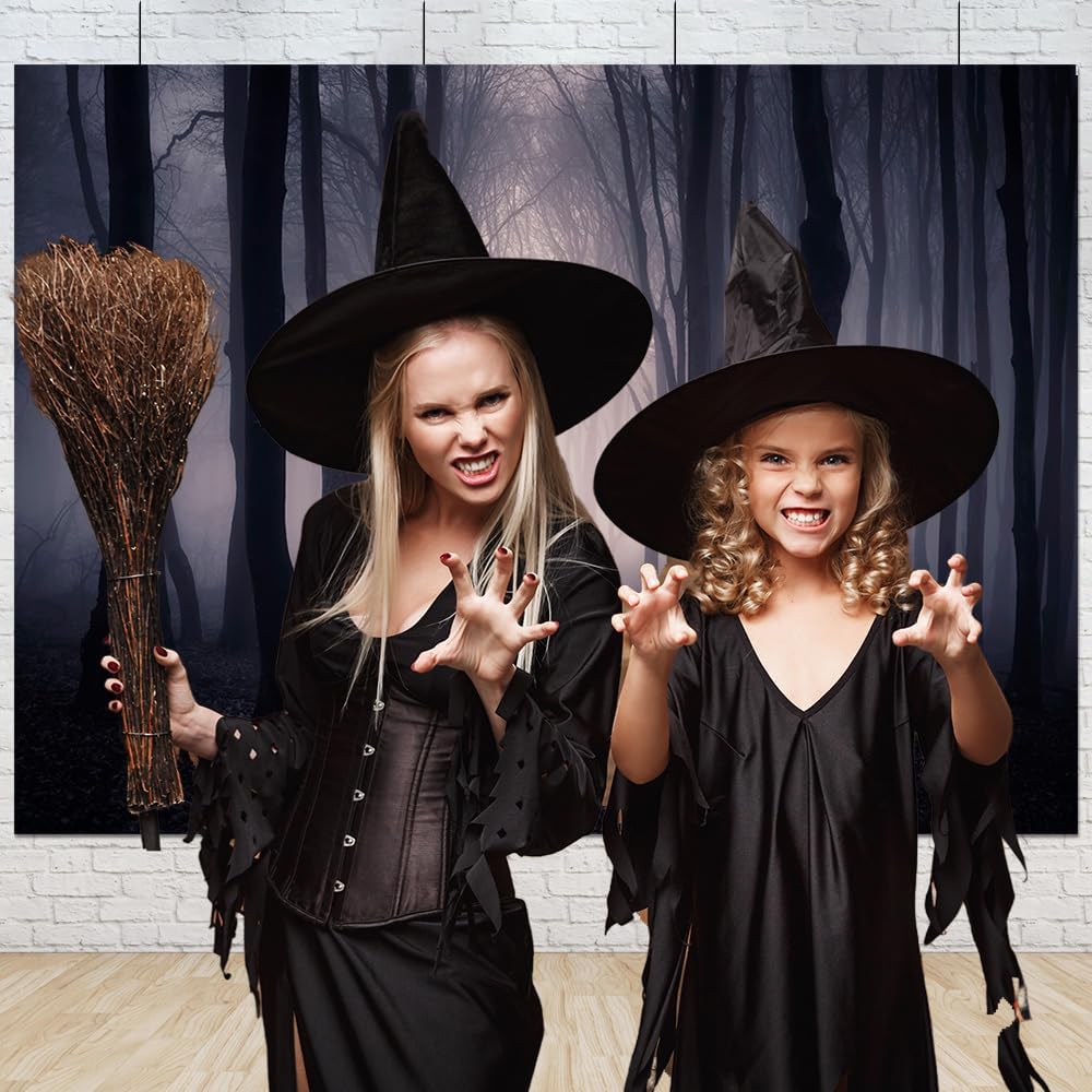 10x8 FT Spooky Forest Backdrop Scary Halloween Themed Party Photo Backdrop Da...
