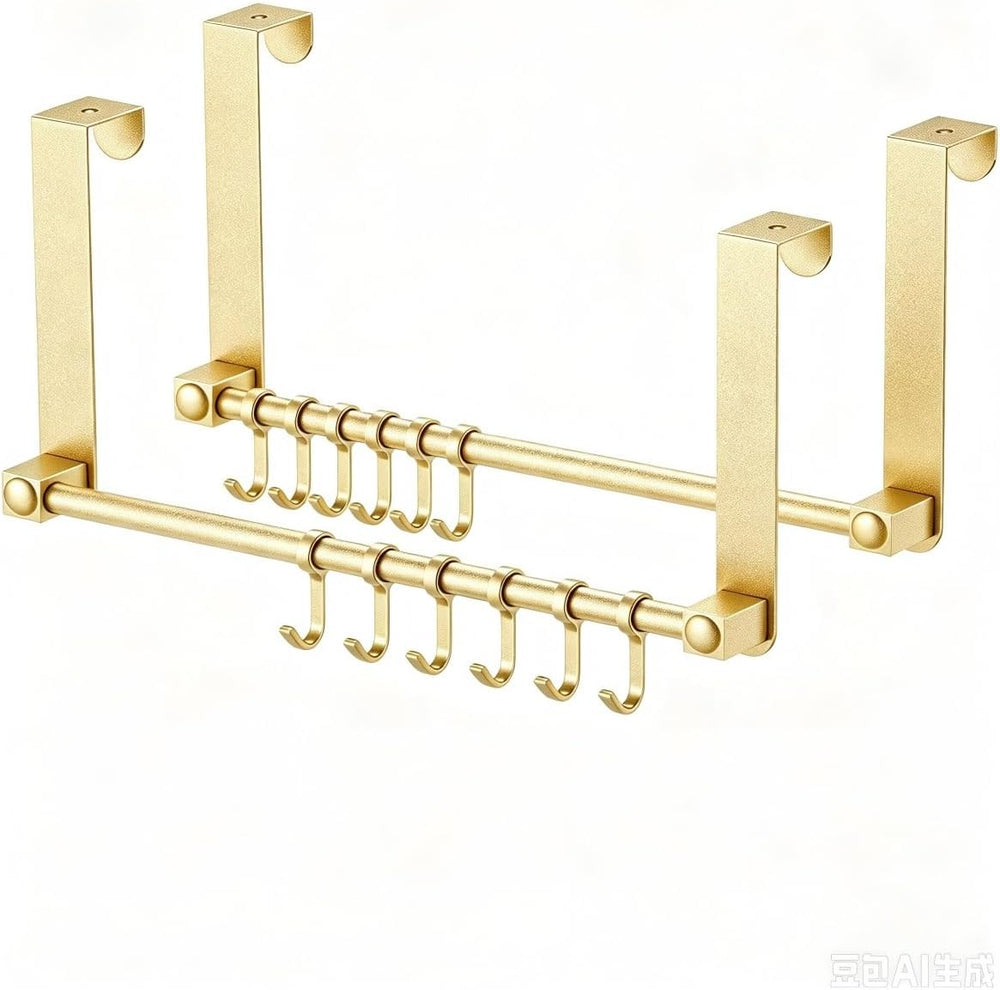 Heavy Duty Over The Door Hooks, Door Hooks Hanger Organizer for Hanging 2P