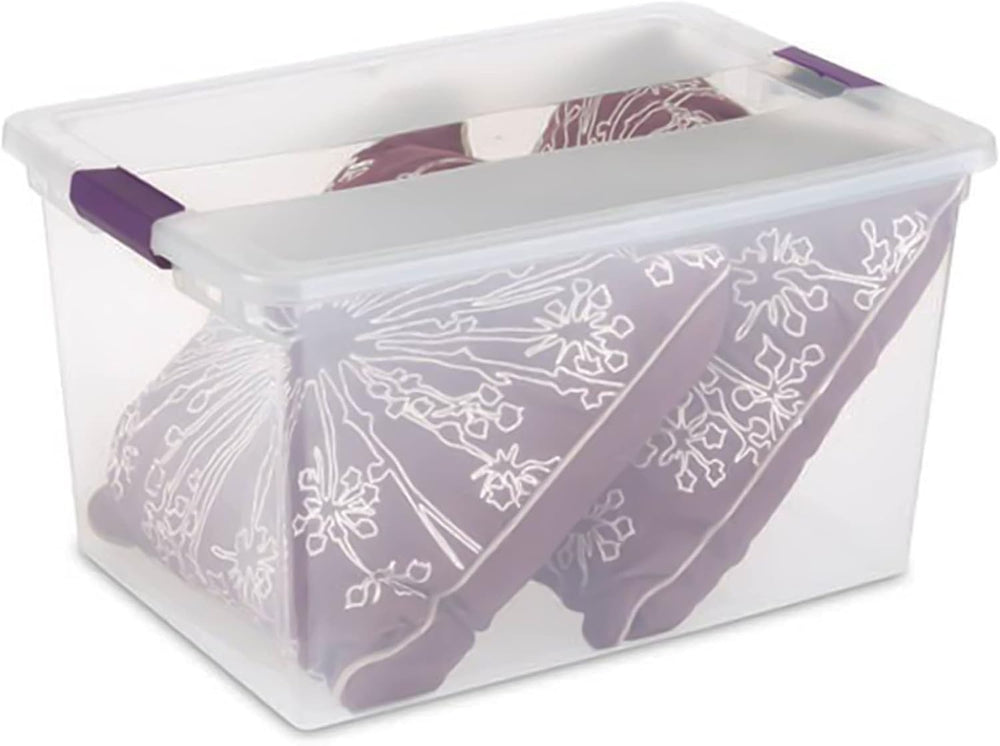 Sterilite ClearView Latch Boxes Set, 66 Quart 6-Pack and 6 Quart 12-Pack